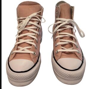 Stylish Women's Peach High-Top Sneakers